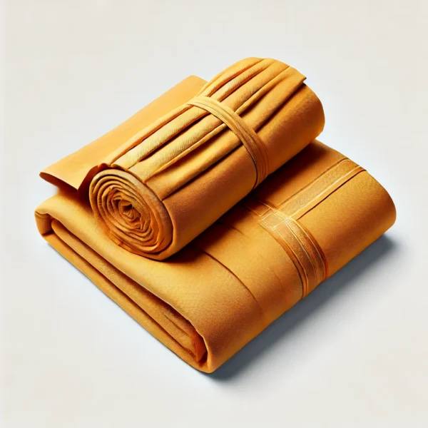 Saffron Dhoti & Angavastram – Pure Cotton, Traditional Wear